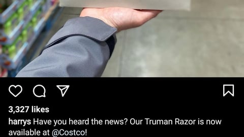 Harry's Truman Razor Costco Instagram Update